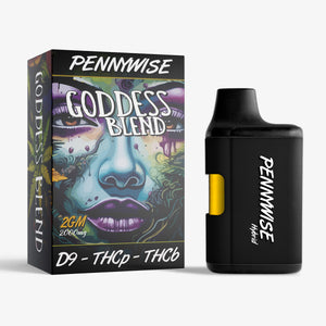 goddess blend delta 9 thc blended disposable pennywise 2 grams