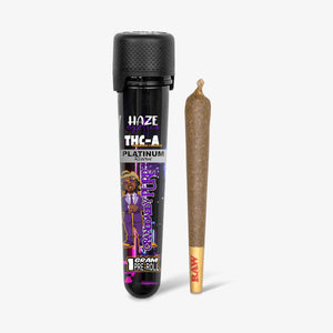 haze exotics platinum reserve thc-a flower grandaddy purp 1 gram preroll