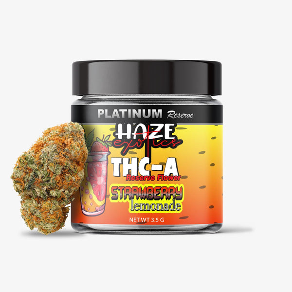 haze exotics platinum reserve thc-a flower 3.5 gram jar