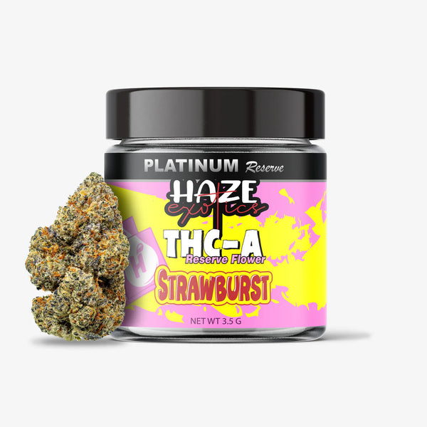 THC-A FLOWER  / STRAWBURST / HAZE EXOTICS PLATINUM RESERVE