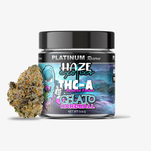 haze exotics platinum reserve thc-a flower gelato hardball