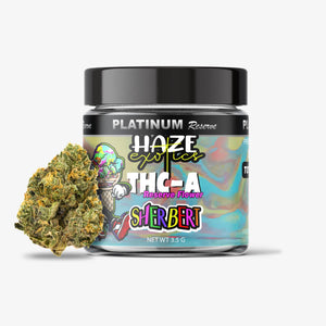 haze exotics platinum reserve thc-a flower sherbert