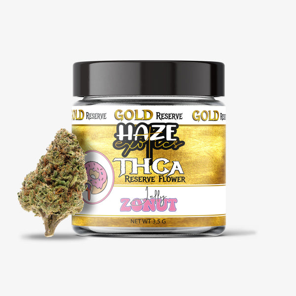 haze exotics thc a flower jelly zonut 3.5 gram jar