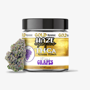 haze exotics gold reserve thc-a flower 3.5 gram jar