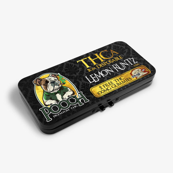 pooch revenge thc-a disposable 2 gram lemon runtz 100mg gummy