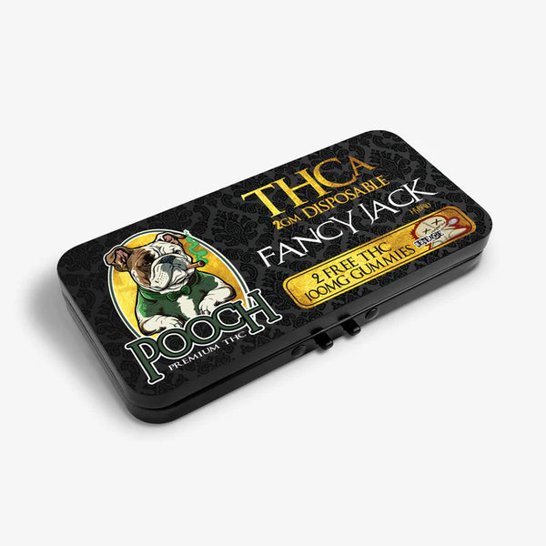 THC-A DISPOSABLE 2g / FANCY JACK / TWO 100 MG D8 GUMMIES / REVENGE / POOCH