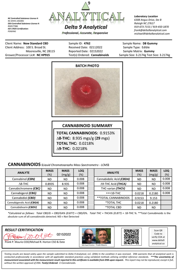 DELTA 8 THC GUMMIES / STRAIGHT 8 / TROPICAL 300mg - 900mg