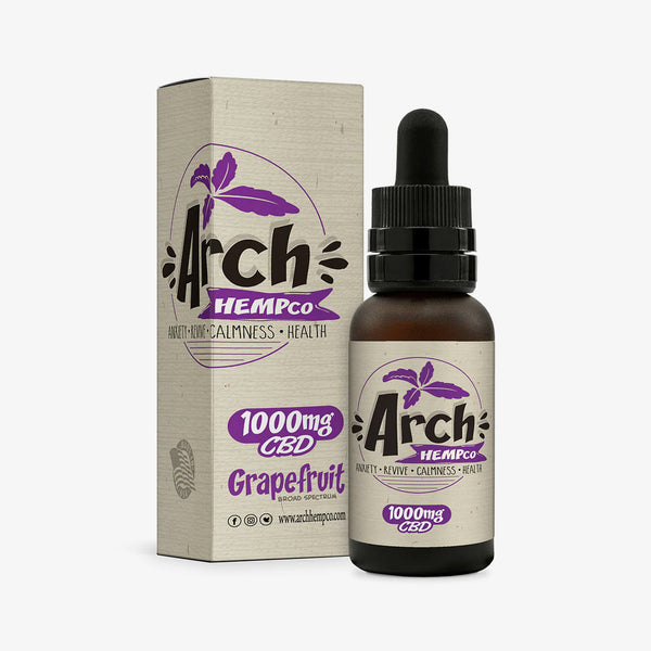 arch hempco broad spectrum tincture grapefruit 1000 milligrams