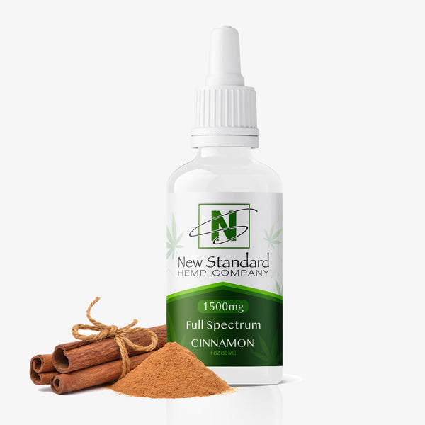 new standard hemp CBD tincture cinnamon 1500mg