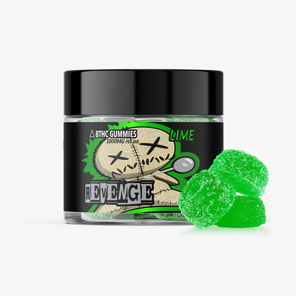 DELTA 8 THC GUMMIES / REVENGE / LIME 1000mg / 10ct