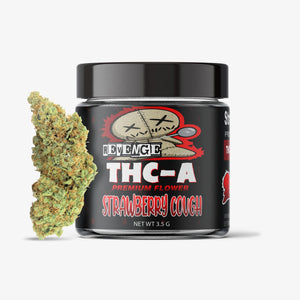 revenge thc-a flower strawberry cough 3.5 gram jar