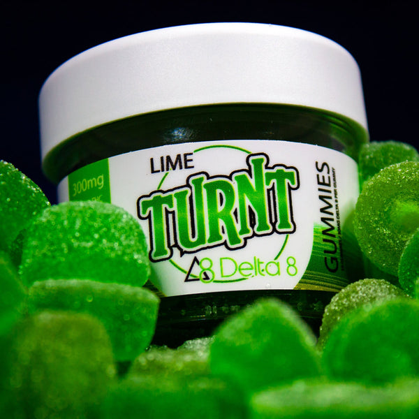 straight 8 delta 8 thc lime gummies jar